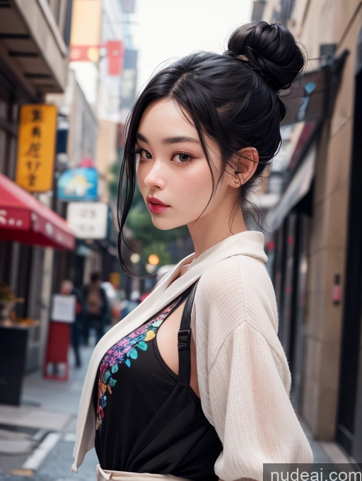 related ai porn images free for Woman Black Hair Hair Bun Asian Stylish