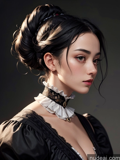 related ai porn images free for Woman Black Hair Hair Bun Asian Victorian