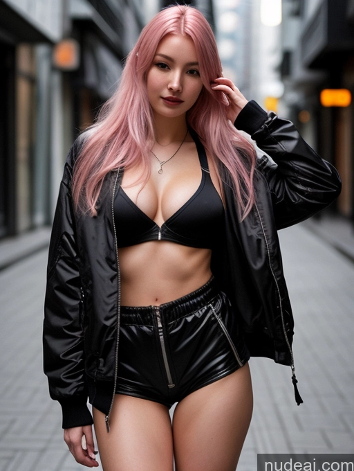 related ai porn images free for One Skinny Abs Fairer Skin Long Hair Japanese Cyberpunk Street Bomber Short Shorts Topless Dark Lighting 18 Busty Small Tits Goth Happy Serious Pink Hair Jacket