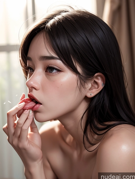 related ai porn images free for Korean Beautiful Perfect Boobs Sad Blowjob Side View