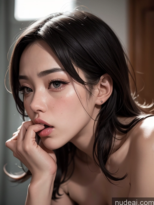 related ai porn images free for Korean Beautiful Perfect Boobs Sad Blowjob Side View