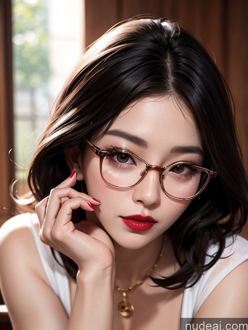 related ai porn images free for Korean Beautiful Perfect Boobs Glasses Lipstick Secretary