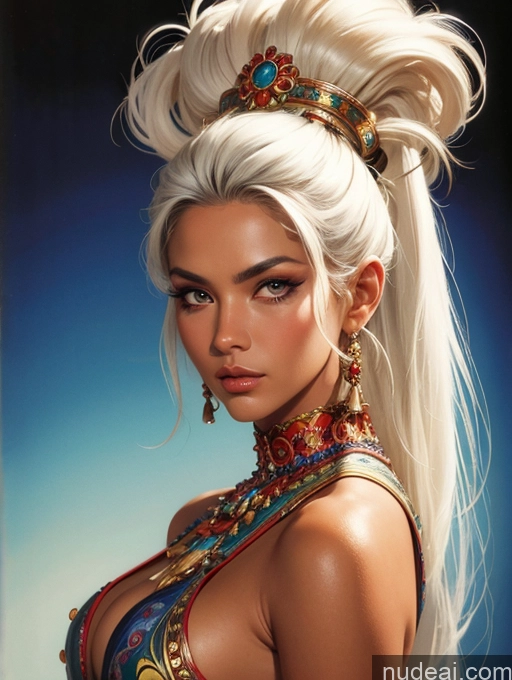 related ai porn images free for Tanned Skin Front View Traditional Art By Boris Vallejo Boris Vallejo Art Style White Hair Indonesian