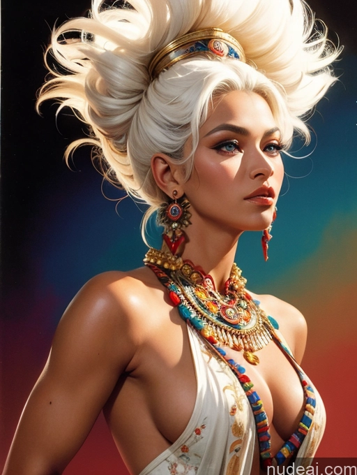 related ai porn images free for Tanned Skin Front View Traditional Art By Boris Vallejo Boris Vallejo Art Style White Hair Indonesian