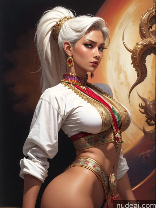 related ai porn images free for Tanned Skin Front View Traditional Art By Boris Vallejo Boris Vallejo Art Style White Hair Indonesian