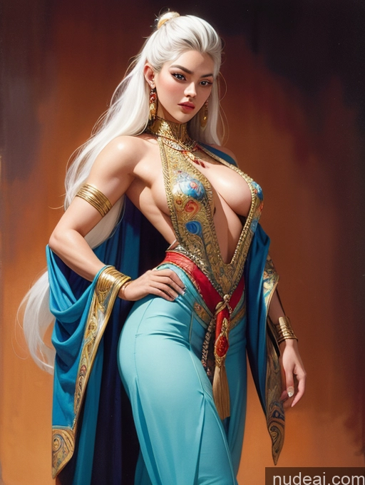 related ai porn images free for Tanned Skin Front View Traditional Art By Boris Vallejo Boris Vallejo Art Style White Hair Thai Long Hair