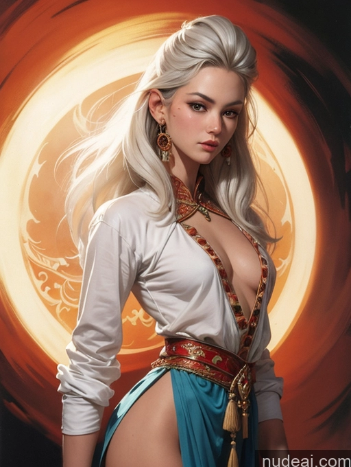 related ai porn images free for Traditional Art By Boris Vallejo Boris Vallejo Art Style White Hair Dynamic View Thai Skinny Short Long Hair