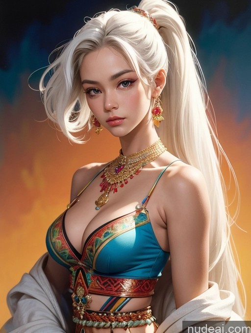 related ai porn images free for Traditional Art By Boris Vallejo Boris Vallejo Art Style White Hair Dynamic View Skinny Short Long Hair Makima, Braided Ponytail Cleavage Jewelry Vietnamese Beautiful