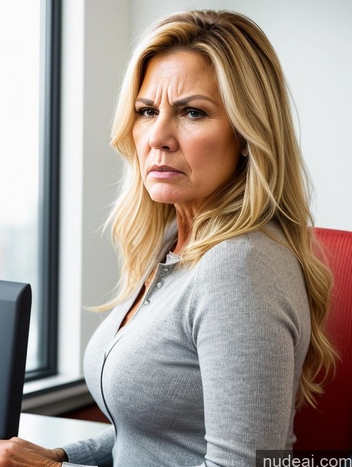 related ai porn images free for Milf 40s Angry Blonde Long Hair Native American Soft + Warm Office Close-up View Casual Bright Lighting Detailed