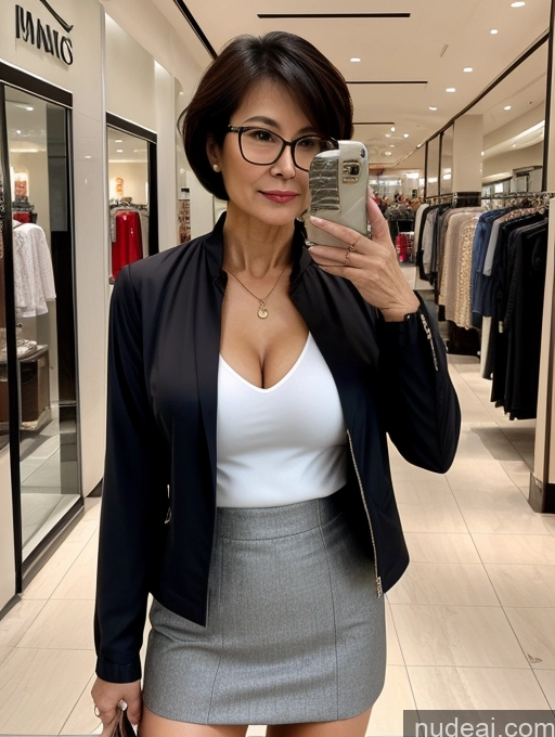 related ai porn images free for Milf Perfect Boobs Glasses Perfect Body Short Hair 70s Chinese Mall Blouse Bra Casual Jacket Professor Secretary Shirt Stylish Suit Cleavage Detailed