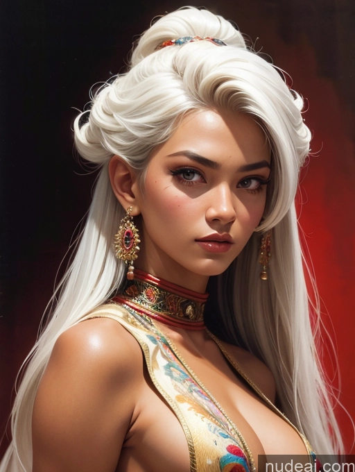 related ai porn images free for Traditional Art By Boris Vallejo Boris Vallejo Art Style White Hair Tanned Skin Thai Front View Long Hair