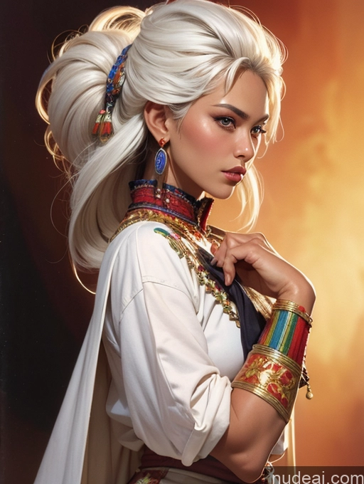 related ai porn images free for Traditional Art By Boris Vallejo Boris Vallejo Art Style White Hair Tanned Skin Front View Long Hair Filipina