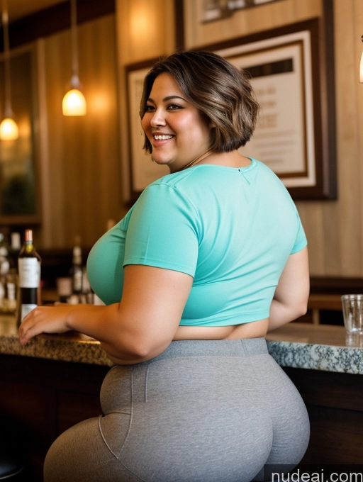 related ai porn images free for Sorority Huge Boobs Fat Big Ass Big Hips Short Tanned Skin 20s Happy Brunette Short Hair Italian Blouse Yoga Pants Obese Auntjunev3 Back View Bar