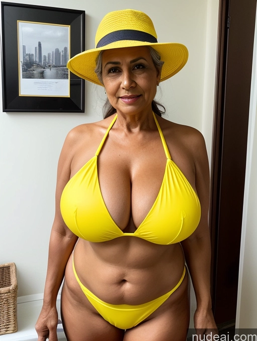 related ai porn images free for Milf One Busty Huge Boobs Thick Tanned Skin 70s Front View Microkini Thong Construction Worker Maid Indian