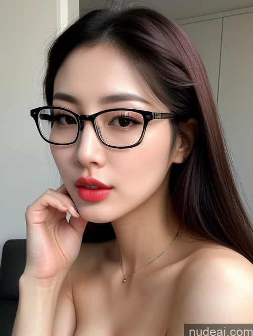 related ai porn images free for Korean Perfect Boobs Beautiful Fairer Skin Glasses Lipstick Seductive Pouting Lips