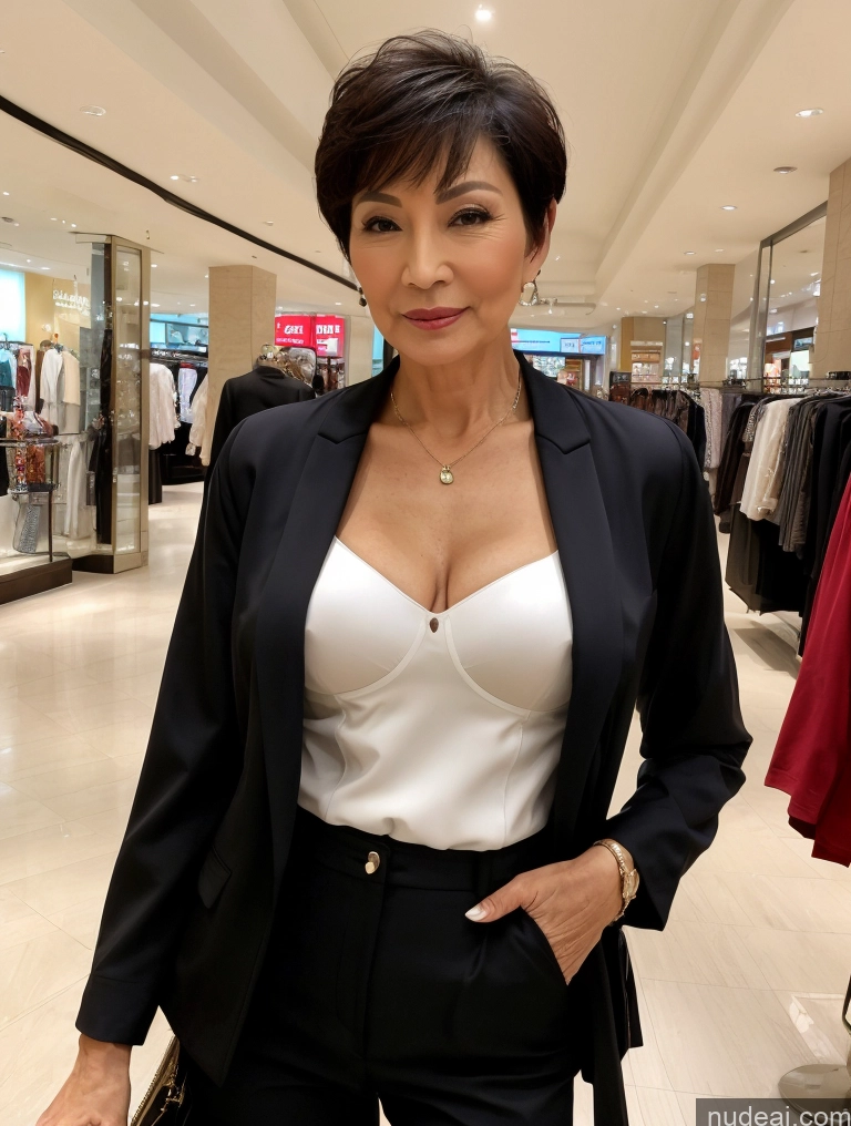 related ai porn images free for Milf Perfect Boobs Perfect Body Short Hair 70s Chinese Mall Blouse Bra Casual Jacket Professor Secretary Shirt Stylish Suit Cleavage Detailed