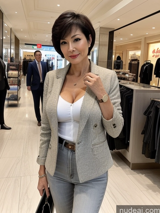 related ai porn images free for Milf Perfect Boobs Perfect Body Short Hair 70s Chinese Mall Blouse Bra Casual Jacket Professor Secretary Shirt Stylish Suit Cleavage Detailed