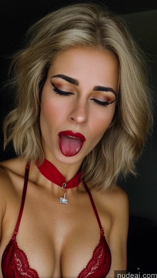 ai nude image of blond woman with red lingerie and red choker making a face pics of Milf Beautiful Lipstick Big Ass Short Hair Tanned Skin 50s Orgasm Seductive Ahegao Blonde Brazilian Skin Detail (beta) Devil Lingerie Cleavage Jewelry Detailed Last Sexy Face Small Tits Skinny Small Ass Hell Angry