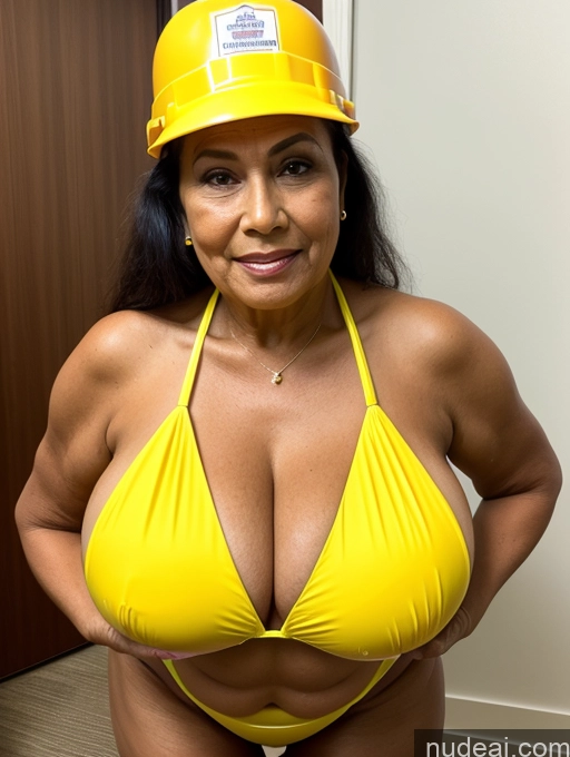 related ai porn images free for Milf One Busty Huge Boobs Thick Tanned Skin 70s Brazilian Front View Microkini Thong Maid Construction Worker