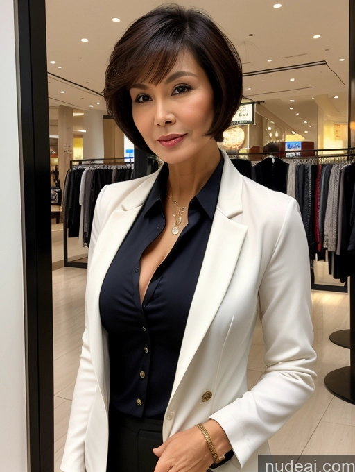 related ai porn images free for Milf Perfect Boobs Perfect Body Short Hair 70s Chinese Mall Blouse Bra Casual Jacket Professor Secretary Shirt Stylish Suit Cleavage Detailed