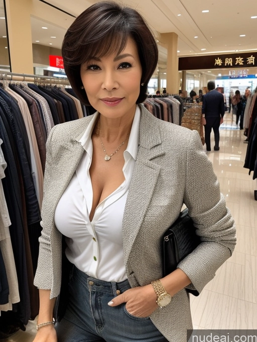 related ai porn images free for Milf Perfect Boobs Perfect Body Short Hair 70s Chinese Mall Blouse Bra Casual Jacket Professor Secretary Shirt Stylish Suit Cleavage Detailed