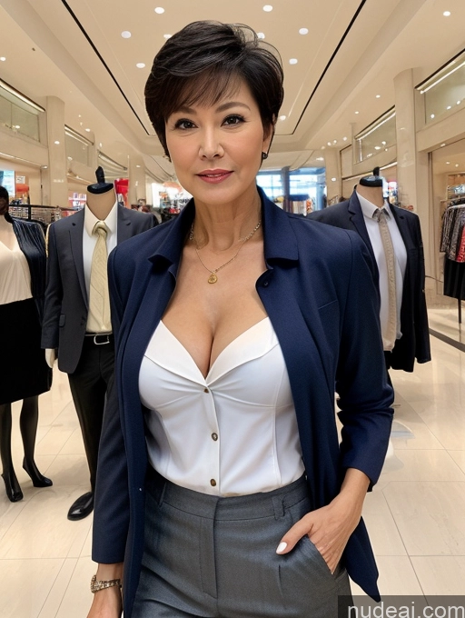 related ai porn images free for Milf Perfect Boobs Perfect Body Short Hair 70s Chinese Mall Blouse Bra Casual Jacket Professor Secretary Shirt Stylish Suit Cleavage Detailed