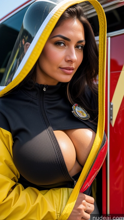 ai nude image of araffe in a firefighter uniform is posing for a picture pics of Busty Tanned Skin French Close-up View Futuristicbot V2 No Panties? Skin Detail (beta) Perfect Boobs Firefighter