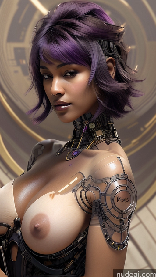 ai nude image of arafed woman with purple hair and a black top posing pics of Busty Perfect Boobs Tanned Skin Dark Skin Pixie Greek Partially Nude Afingering Futuristicbot V2 Phoenixdress Huge Tits, Hard Nipples Pubic Hair Purple Hair