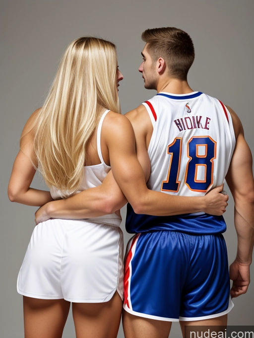 related ai porn images free for Two Woman + Man Busty Huge Boobs Beautiful Muscular Big Ass Abs Thick Fairer Skin 18 White Back View Long Hair Blonde Basketball