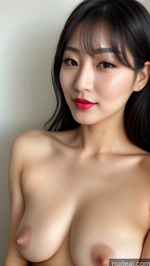 related ai porn images free for Woman One Beautiful Lipstick Black Hair Slicked Close-up View Korean Small Tits 30s Detailed