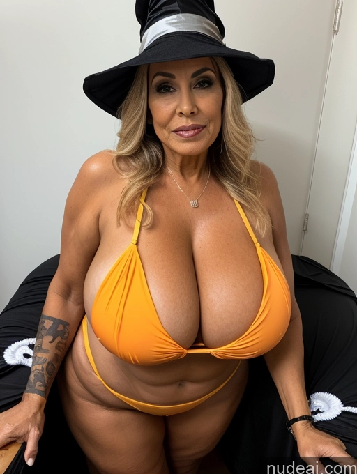 related ai porn images free for Milf 70s Front View Microkini Thong One Busty Huge Boobs Tanned Skin Thick Brazilian Halloween Witch Construction Worker