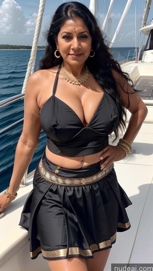 Milf One Busty Big Ass 70s Black Hair Long Hair Indian Yacht Thong Dance Dress: Latin Cleavage Bikini Micro Skirt