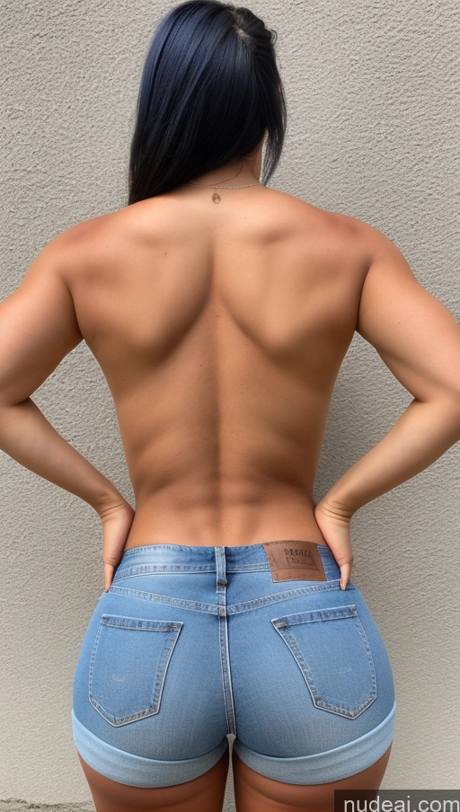 related ai porn images free for Big Ass Big Hips Athlete Jeans Short Shorts Back View