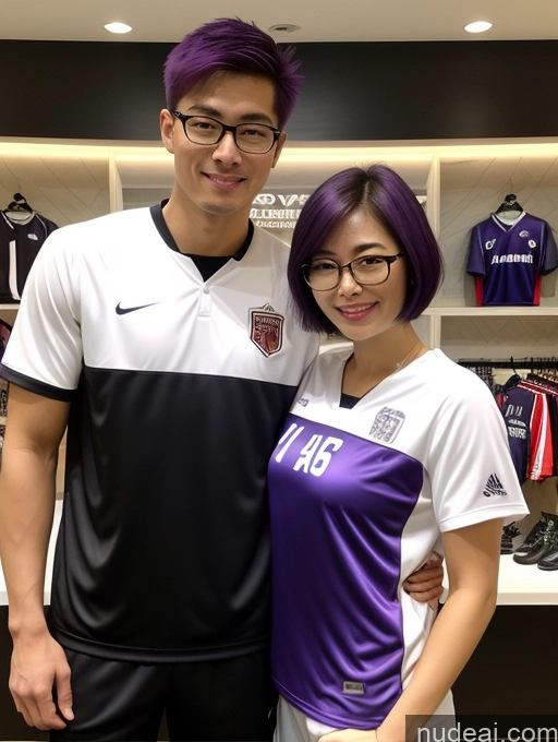 related ai porn images free for Woman + Man One Perfect Boobs Glasses Perfect Body 20s Orgasm Purple Hair Short Hair Japanese Mall Front View Gaming Soccer