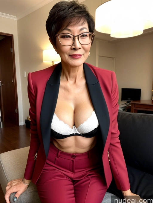 related ai porn images free for Milf Two Perfect Boobs Beautiful Glasses Perfect Body 70s Pixie Chinese Party Bra High Heels Jacket Professor Secretary Stylish Suit Cleavage Detailed Sexy Face