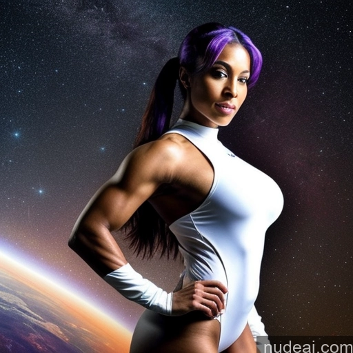 related ai porn images free for Muscular Long Hair Seductive Purple Hair Pigtails One 30s Laughing Superhero Perfect Boobs Perfect Body Science Fiction Style Angel Close-up View Bodybuilder Black Space Suit