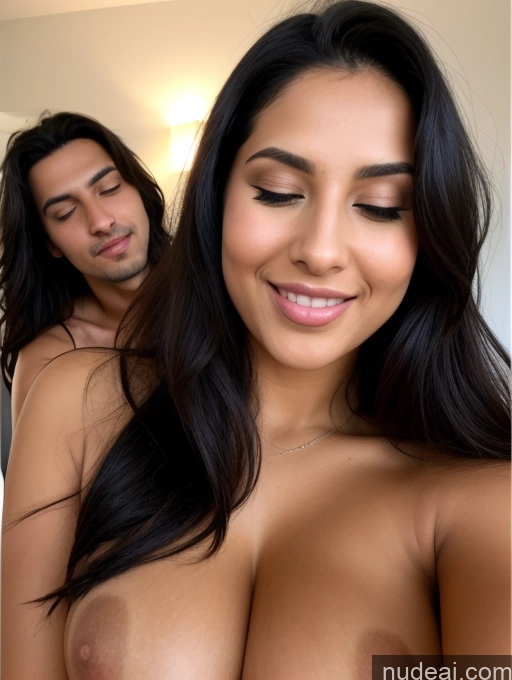 related ai porn images free for Woman + Man Two Beautiful Thick Perfect Body Chubby Perfect Boobs 20s Happy Seductive Sexy Face Orgasm Black Hair Long Hair Indian Bedroom Close-up View Spreading Legs Nude Transparent Topless Detailed