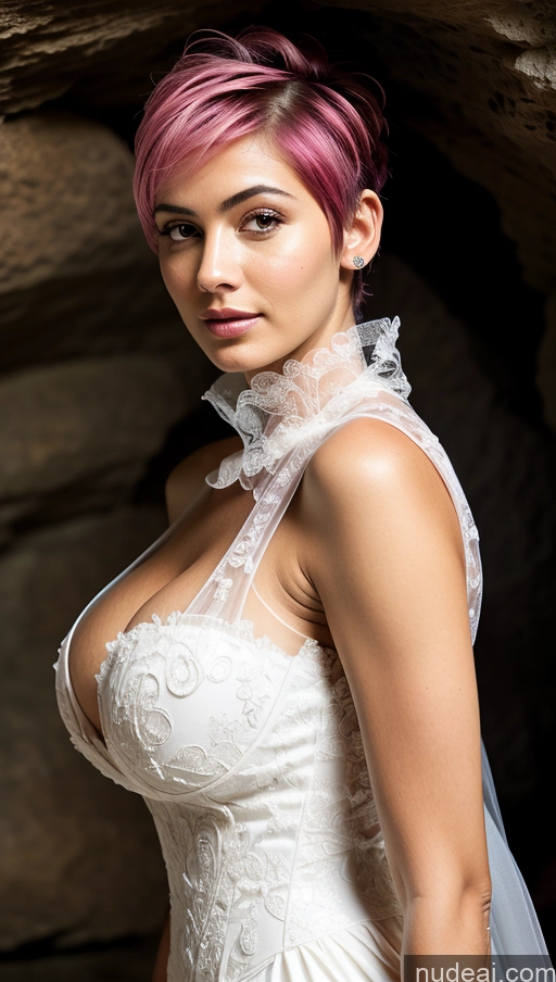 ai nude image of arafed woman in a wedding dress posing for a picture pics of Busty Perfect Boobs Pubic Hair Tanned Skin Dark Skin Pixie Greek Afingering Futuristicbot V2 Huge Tits, Hard Nipples Skin Detail (beta) Cave Pink Hair Wedding