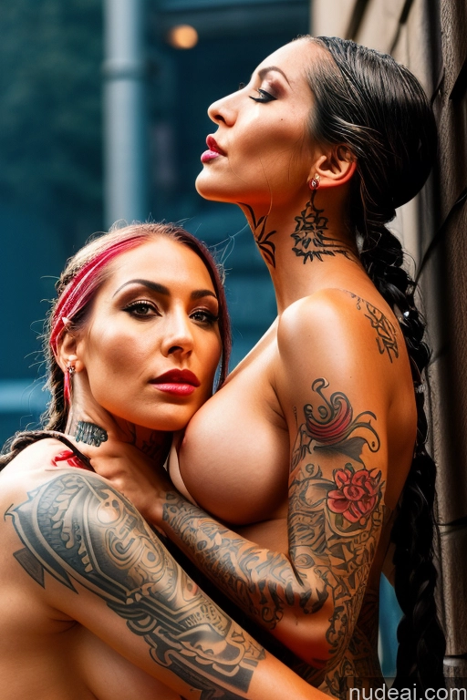 related ai porn images free for Tattoos Big Ass Tall Perfect Body Tanned Skin Oiled Body Seductive Braided Cyberpunk Street Front View Nude Devil Detailed Fairer Skin Esther 60s Pink Hair British