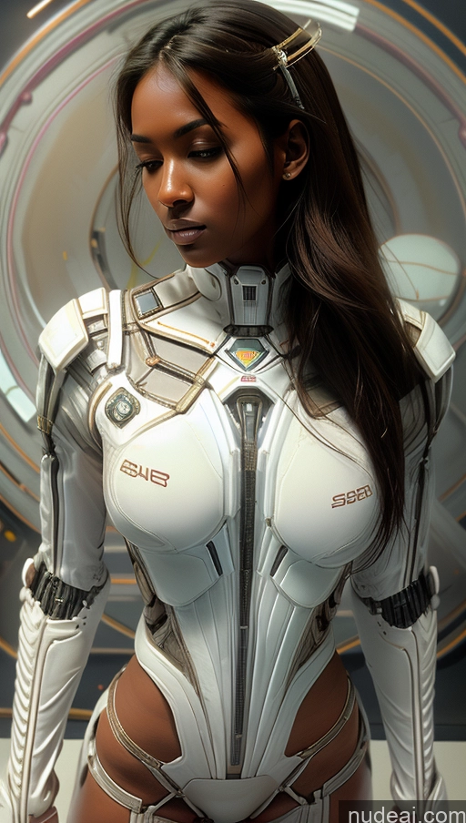 ai nude image of arafed woman in a futuristic suit posing for a picture pics of Perfect Boobs Tanned Skin Dark Skin Serious Blonde Greek Space Suit Suspender Belt Afingering Futuristicbot V2 Phoenixdress Huge Tits, Hard Nipples Spreading Legs