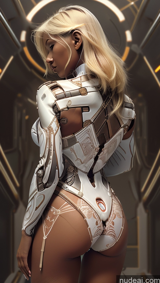 ai nude image of blond woman in futuristic suit posing in futuristic room with futuristic lights pics of Perfect Boobs Tanned Skin Dark Skin Blonde Greek Straddling Space Suit Suspender Belt Afingering Futuristicbot V2 Phoenixdress Huge Tits, Hard Nipples