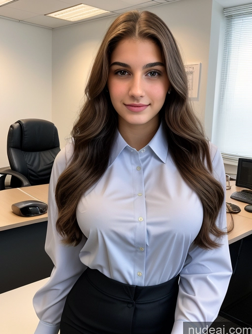 ai nude image of arafed woman in a white shirt and black skirt standing in an office pics of Beautiful Perfect Boobs Perfect Body 18 Jewish Office Blouse Secretary Sorority