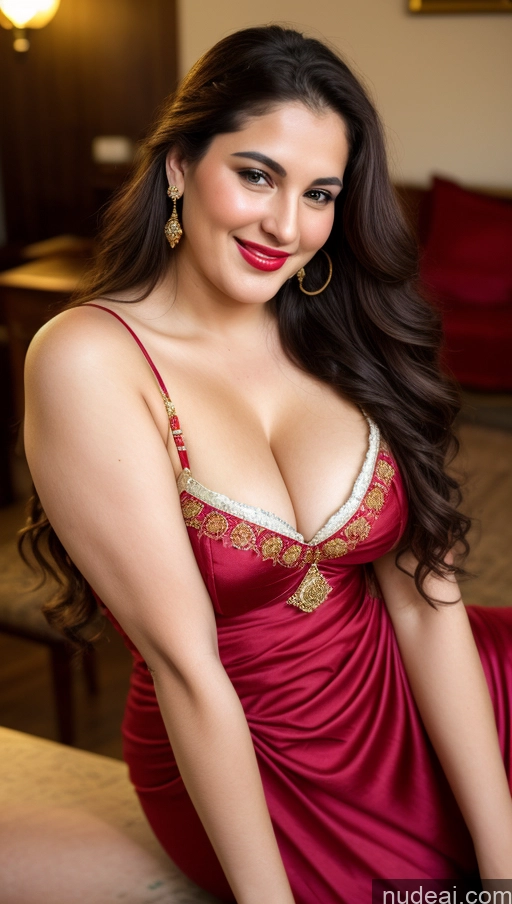 ai nude image of araffe woman in a red dress posing for a picture pics of Milf Busty Beautiful Lipstick Thick Chubby Fat Big Hips Fairer Skin 20s Happy Seductive Long Hair Russian Skin Detail (beta) Party Front View Straddling Sari Blouse Dirndl Victorian Cleavage Gold Jewelry