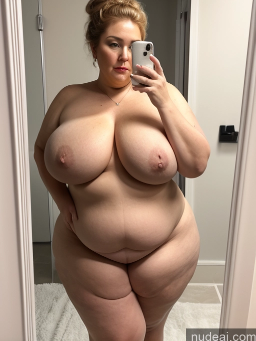 related ai porn images free for Milf Two Huge Boobs Big Ass Fat Chubby Short 80s Seductive Ginger Hair Bun White Mirror Selfie Bathroom Front View Cumshot Nude Cleavage Bright Lighting