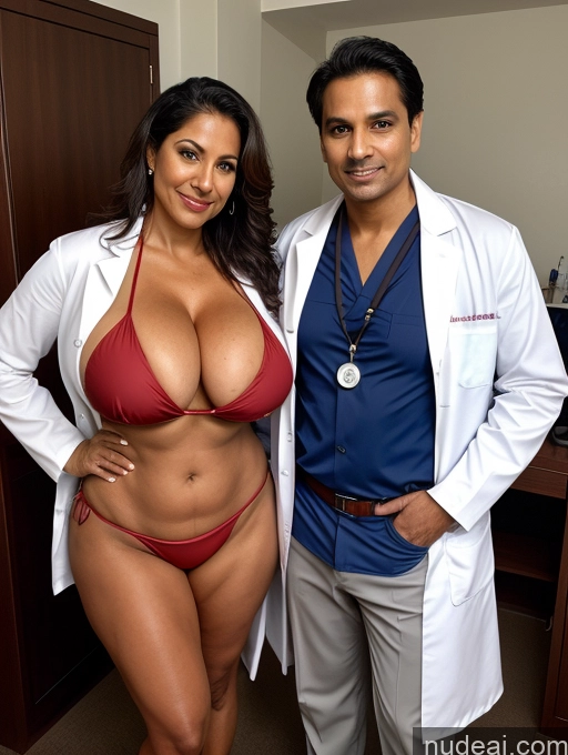 related ai porn images free for Milf One Busty Huge Boobs Thick Tanned Skin 60s Front View Microkini Thong Vampire Doctor Lab Coat Indian