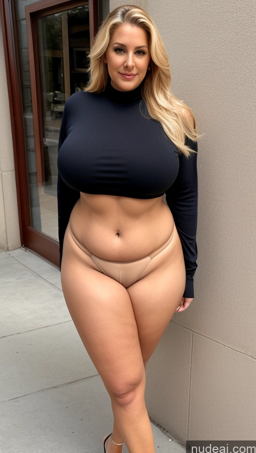 ai nude image of a pregnant woman in a black top and nude panties posing for a picture pics of Busty Big Ass Big Hips Tall Blonde Slicked Egyptian Casual High Heels Nude Chubby Thick Abs 60s