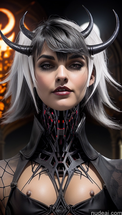 related ai porn images free for Perfect Boobs Tanned Skin French Close-up View Halloween Futuristicbot V2 Huge Tits, Hard Nipples Succubus Pixie White Hair Church