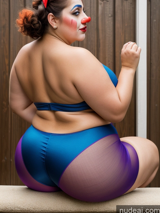 related ai porn images free for Woman Busty Huge Boobs Big Ass Thick Chubby Fat Big Hips 40s Seductive Sexy Face Pixie Back View Bending Over Native American Clown