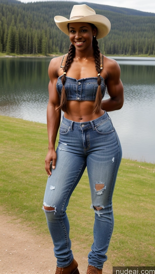 related ai porn images free for Muscular Abs Dark Skin Braided Short Western Thick Big Hips Lake Lumberjack Jeans Hat Shirt Big Ass 18