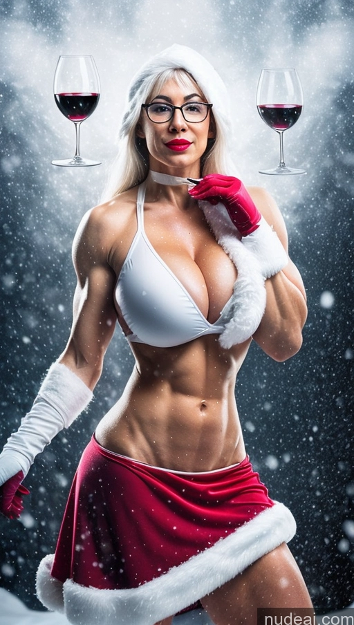 related ai porn images free for Bodybuilder Muscular Abs Surrealist Powering Up White Hair Glasses Snow Dynamic View Santa Huge Boobs Lipstick Wine